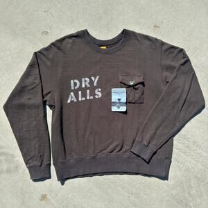 Human Made Sweater with Green Heart Button on Chest Pocket